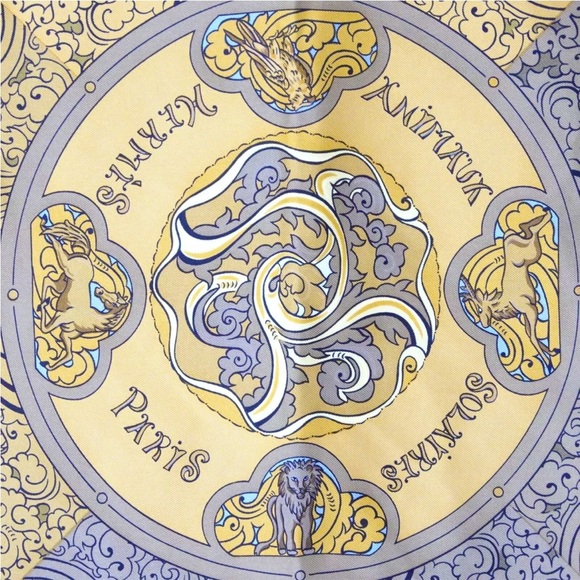 EUC$585 HERMES Gold SCARF - Picture 9 of 16